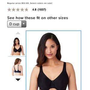 Wacoal Black Full Figure Bra 34DDD